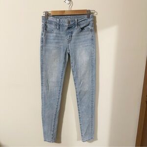 American Eagle Womens Light Wash Next Level Stretch Jegging Size 0